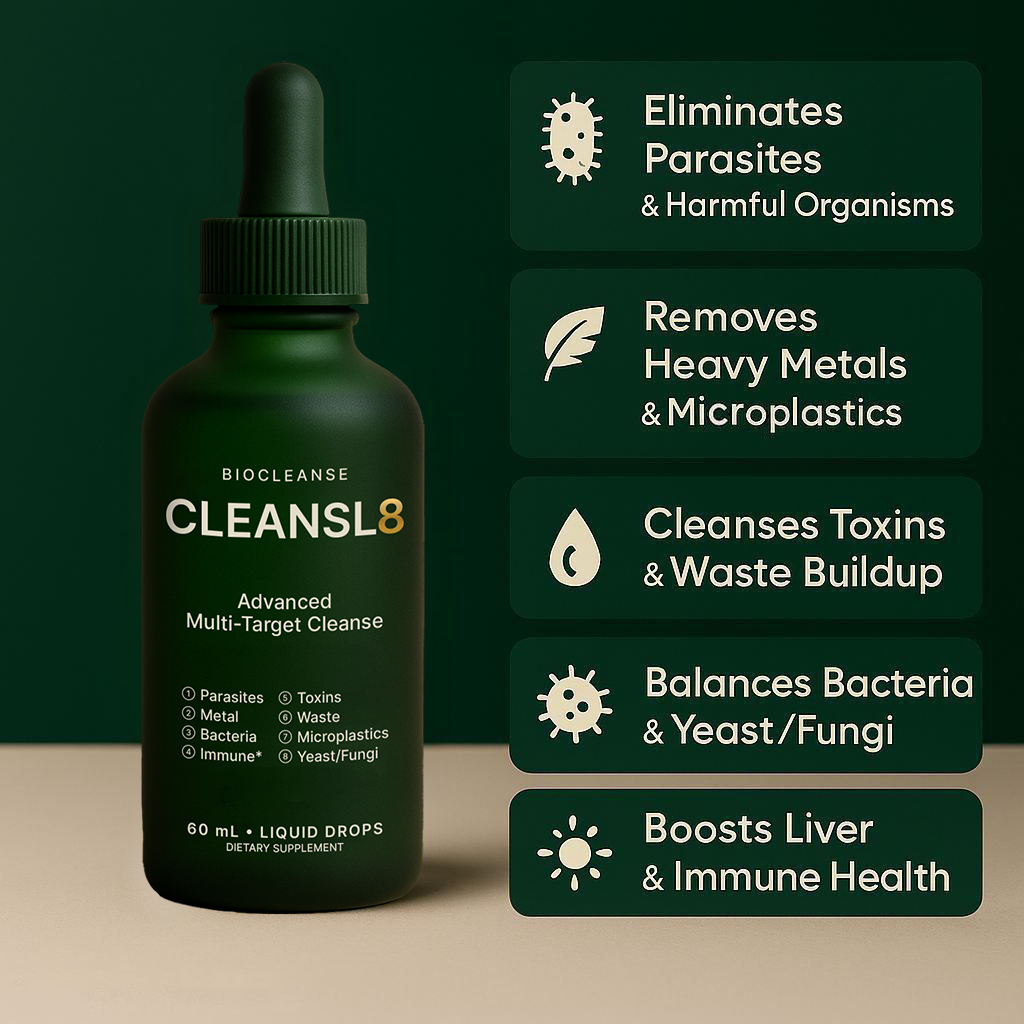 CLEANSL8® Berberine & Sodium Alginate Parasite & Microplastics Cleanse