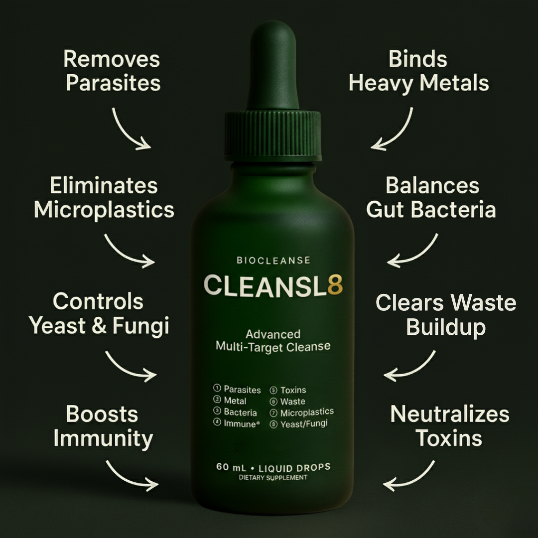 CLEANSL8® Berberine & Sodium Alginate Parasite & Microplastics Cleanse