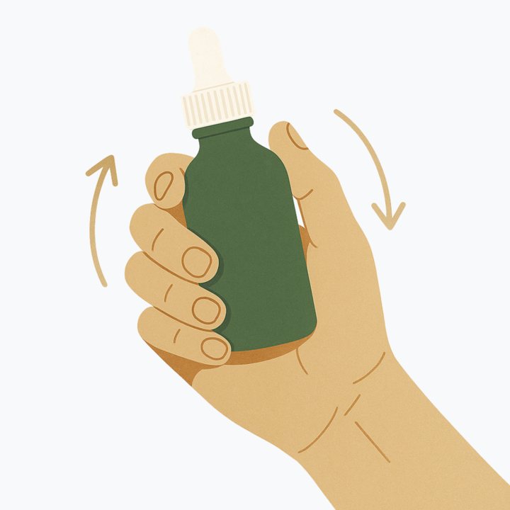Step 1: shake the bottle