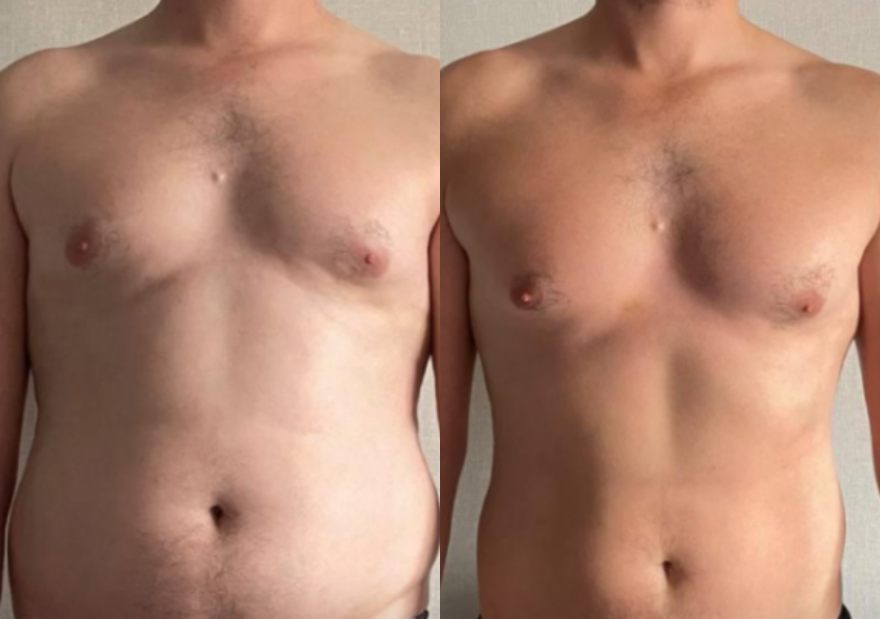 James W. before and after the cleanse