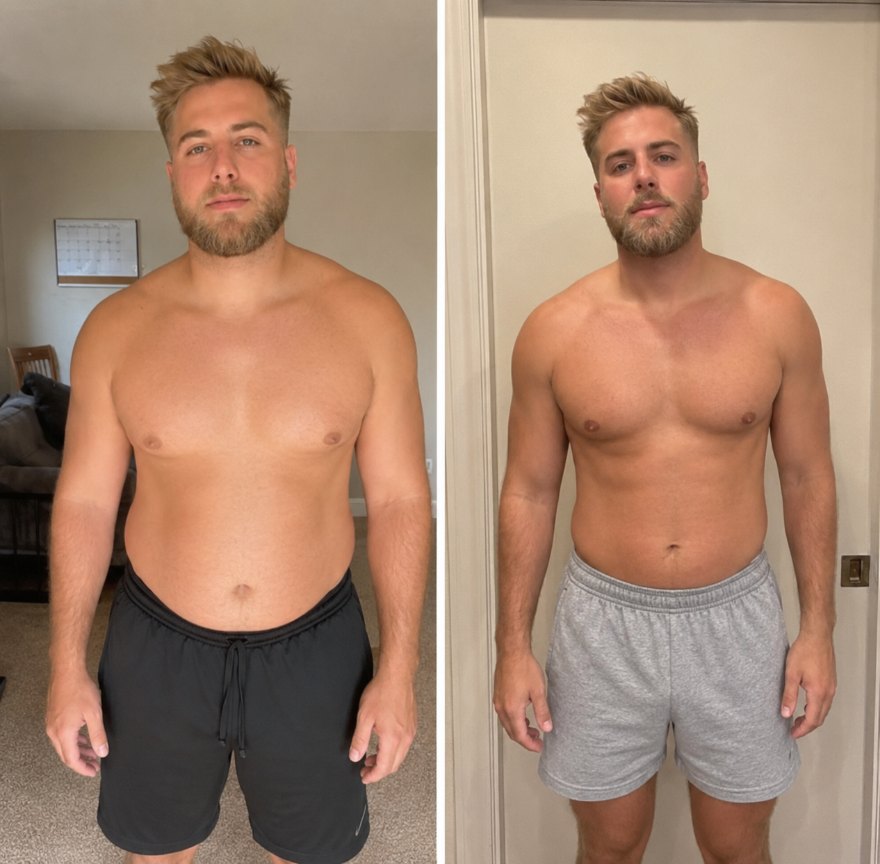 Ryan T. before and after the cleanse