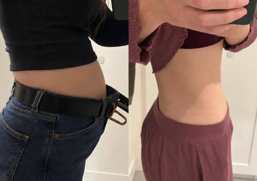 Sienna P. before and after the cleanse