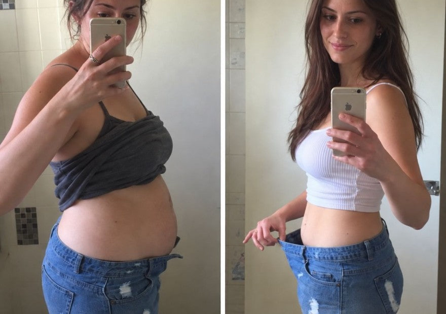 Alexa M. before and after the cleanse